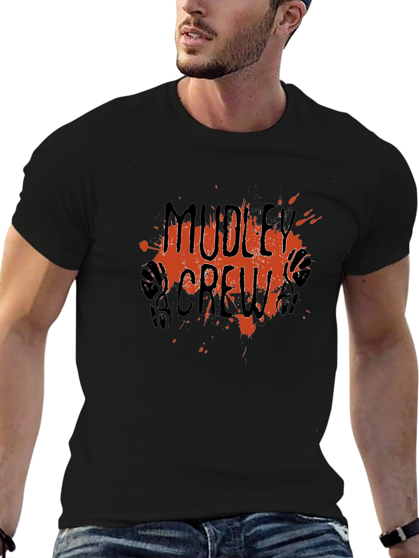 Mudley Crew Graphic Tee - Black Cotton Blend