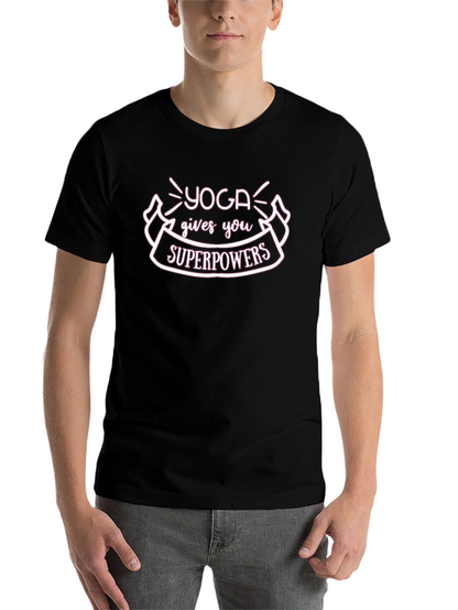 Yoga Superpowers Black T-Shirt