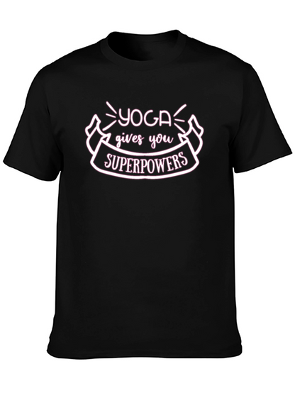 Yoga Superpowers Black T-Shirt