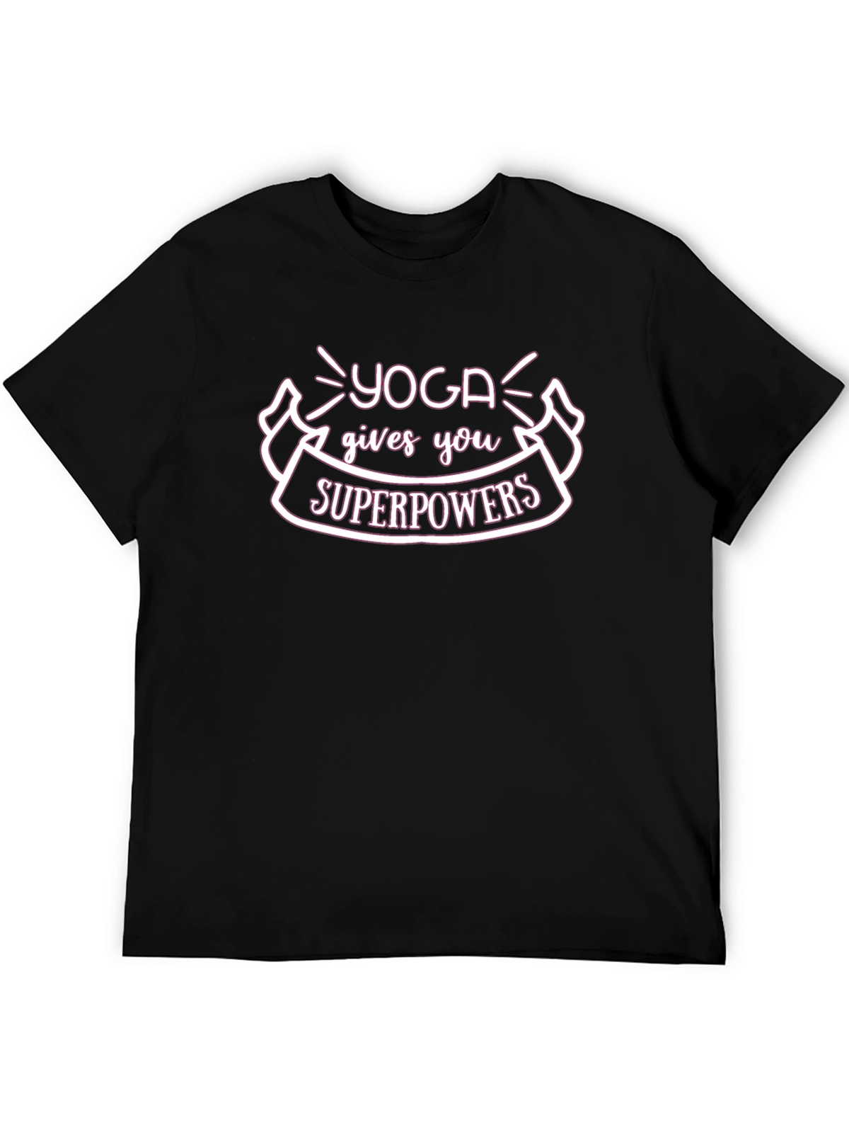 Yoga Superpowers Black T-Shirt