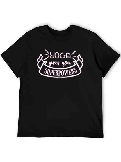 Yoga Superpowers Black T-Shirt