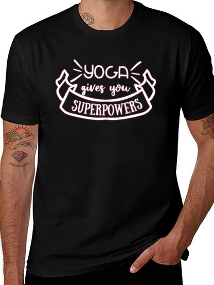 Yoga Superpowers Black T-Shirt