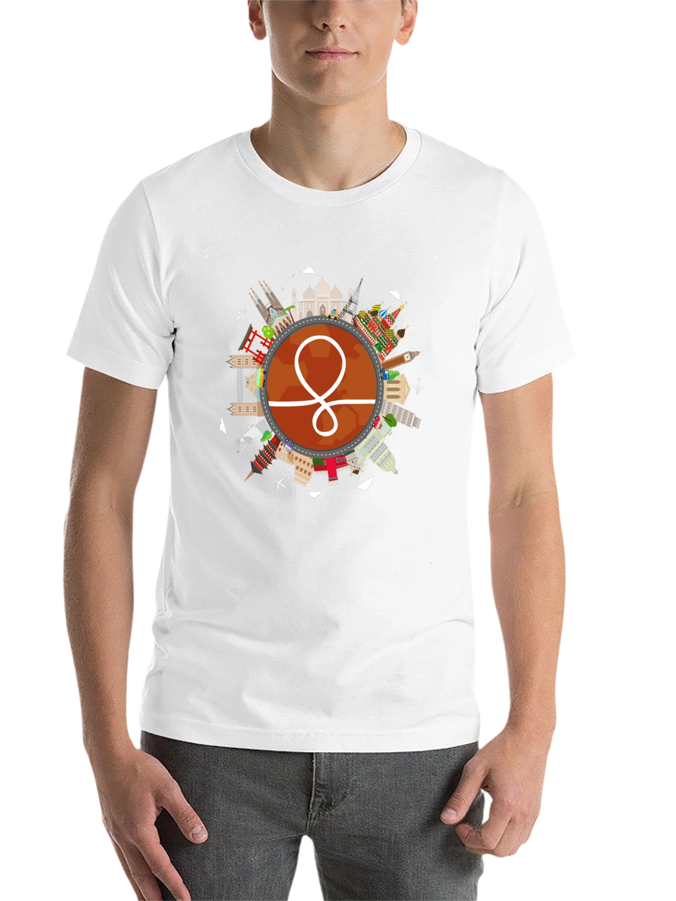 World Traveler Graphic Tee - Black Unisex Shirt