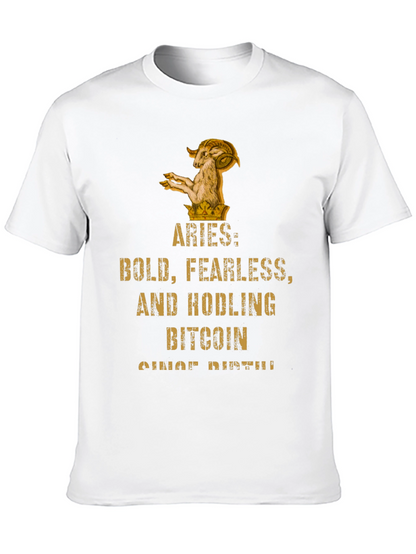 Aries Bitcoin HODLer T-Shirt - Bold & Fearless