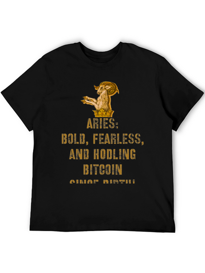 Aries Bitcoin HODLer T-Shirt - Bold & Fearless