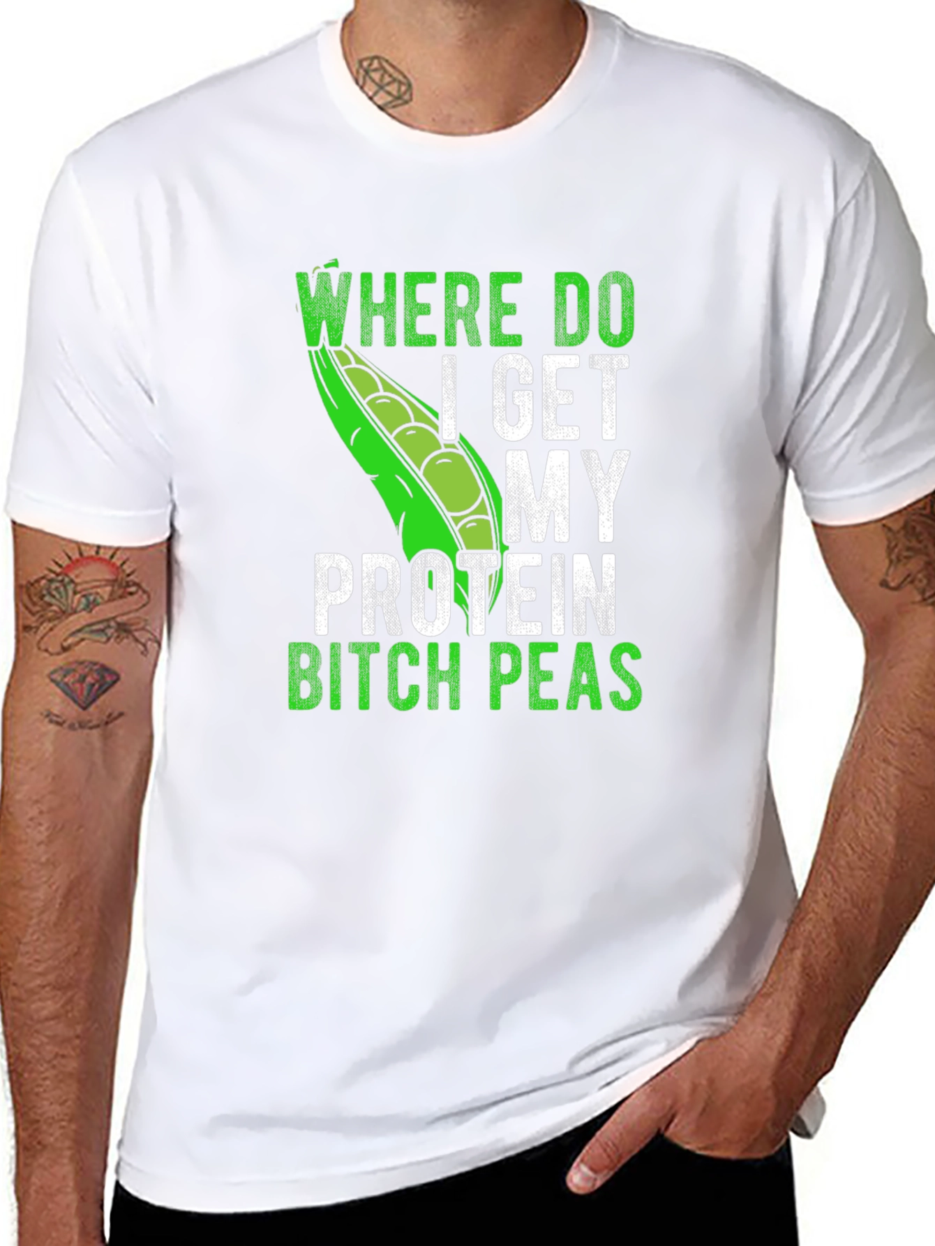 Funny Vegan Protein Peas T-Shirt