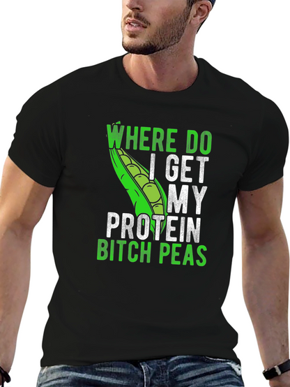 Funny Vegan Protein Peas T-Shirt