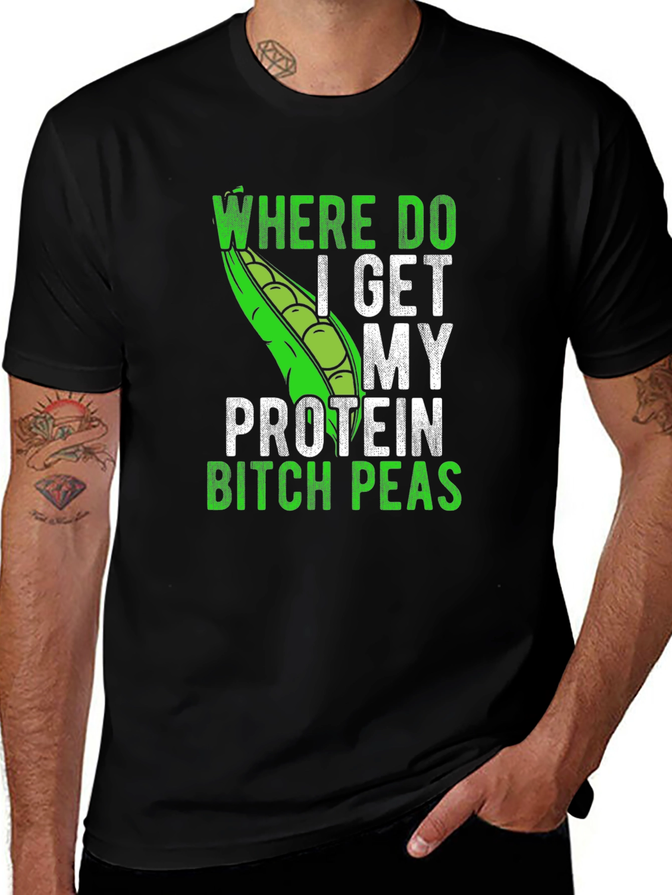 Funny Vegan Protein Peas T-Shirt