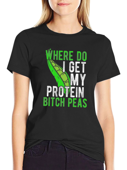 Funny Vegan Protein Peas T-Shirt
