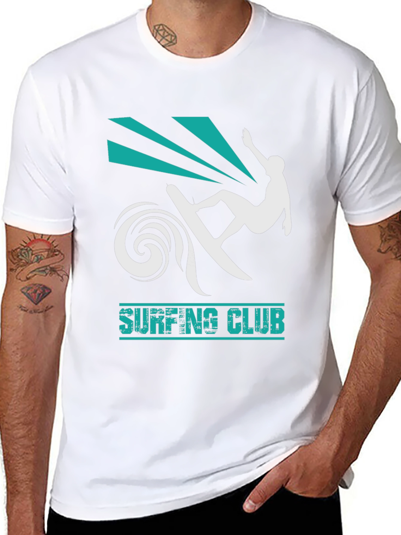 Surfing Club Black T-Shirt