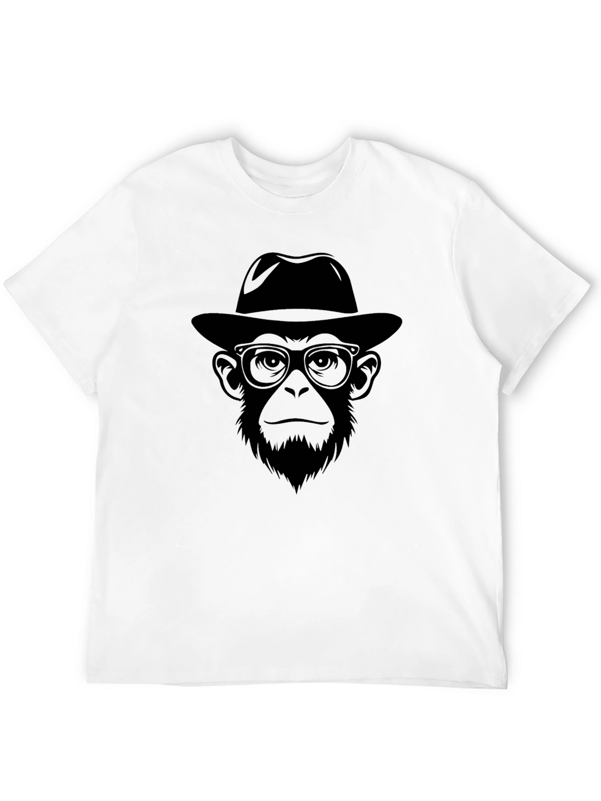 Cool Monkey with Hat T-Shirt - Black