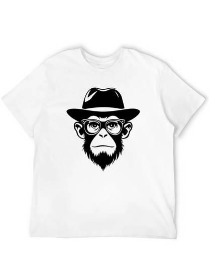 Cool Monkey with Hat T-Shirt - Black