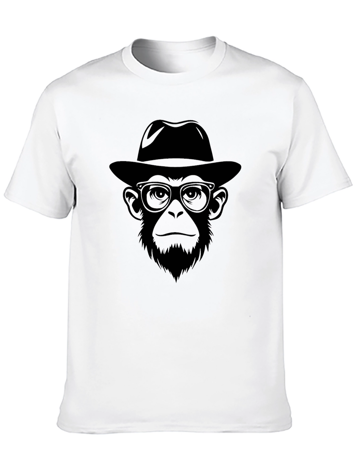 Cool Monkey with Hat T-Shirt - Black