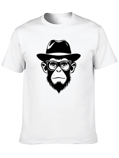 Cool Monkey with Hat T-Shirt - Black