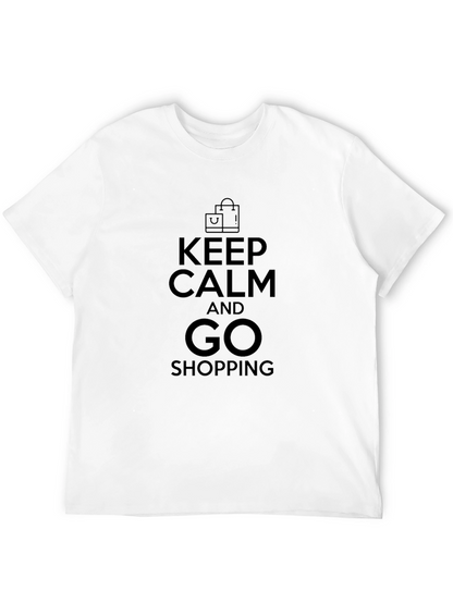 Keep Calm And Go Shopping Black T-Shirt