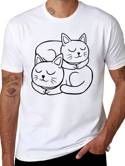 Cute Cats Black Graphic Tee