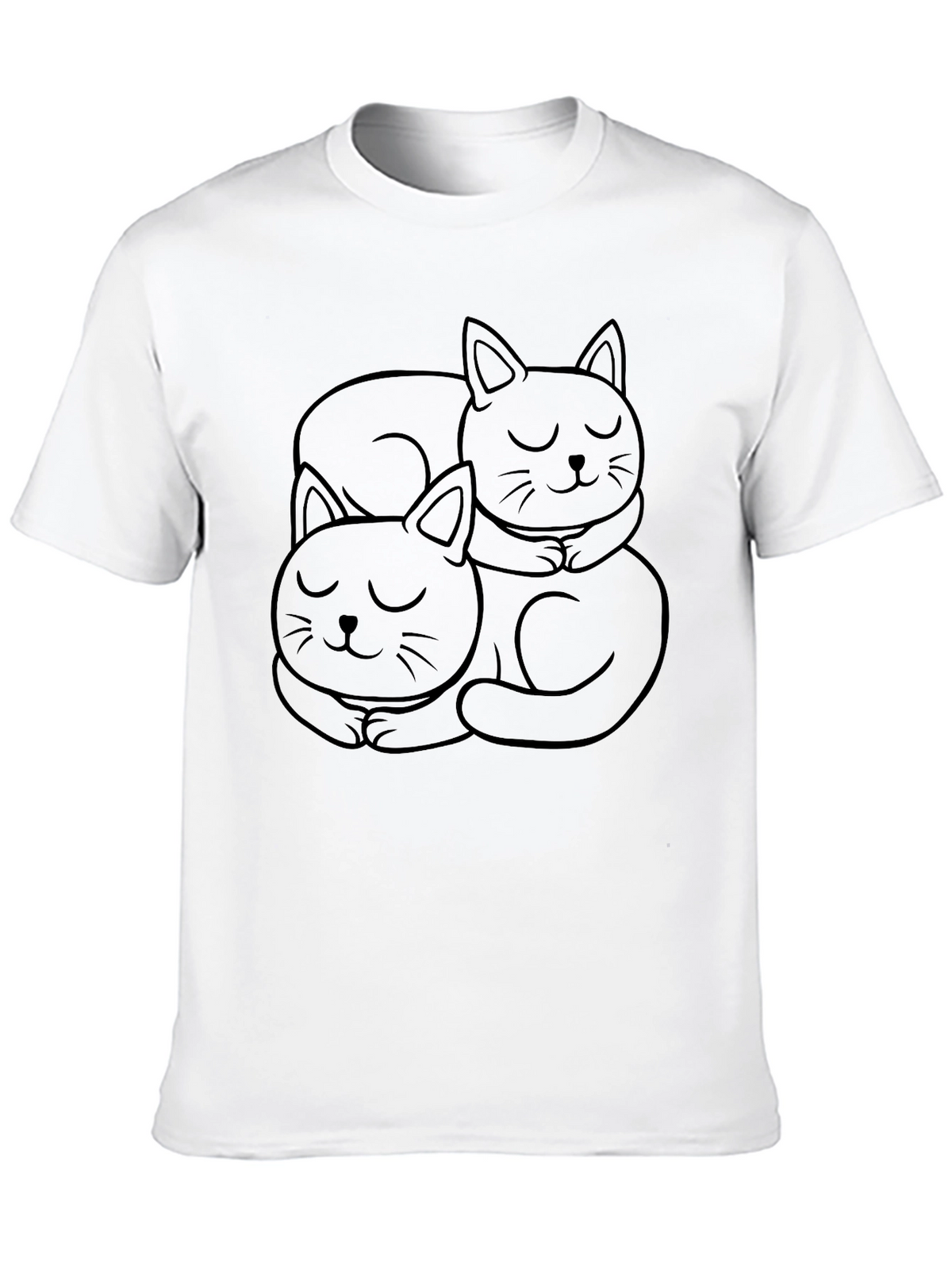 Cute Cats Black Graphic Tee