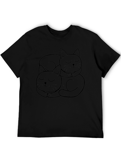Cute Cats Black Graphic Tee
