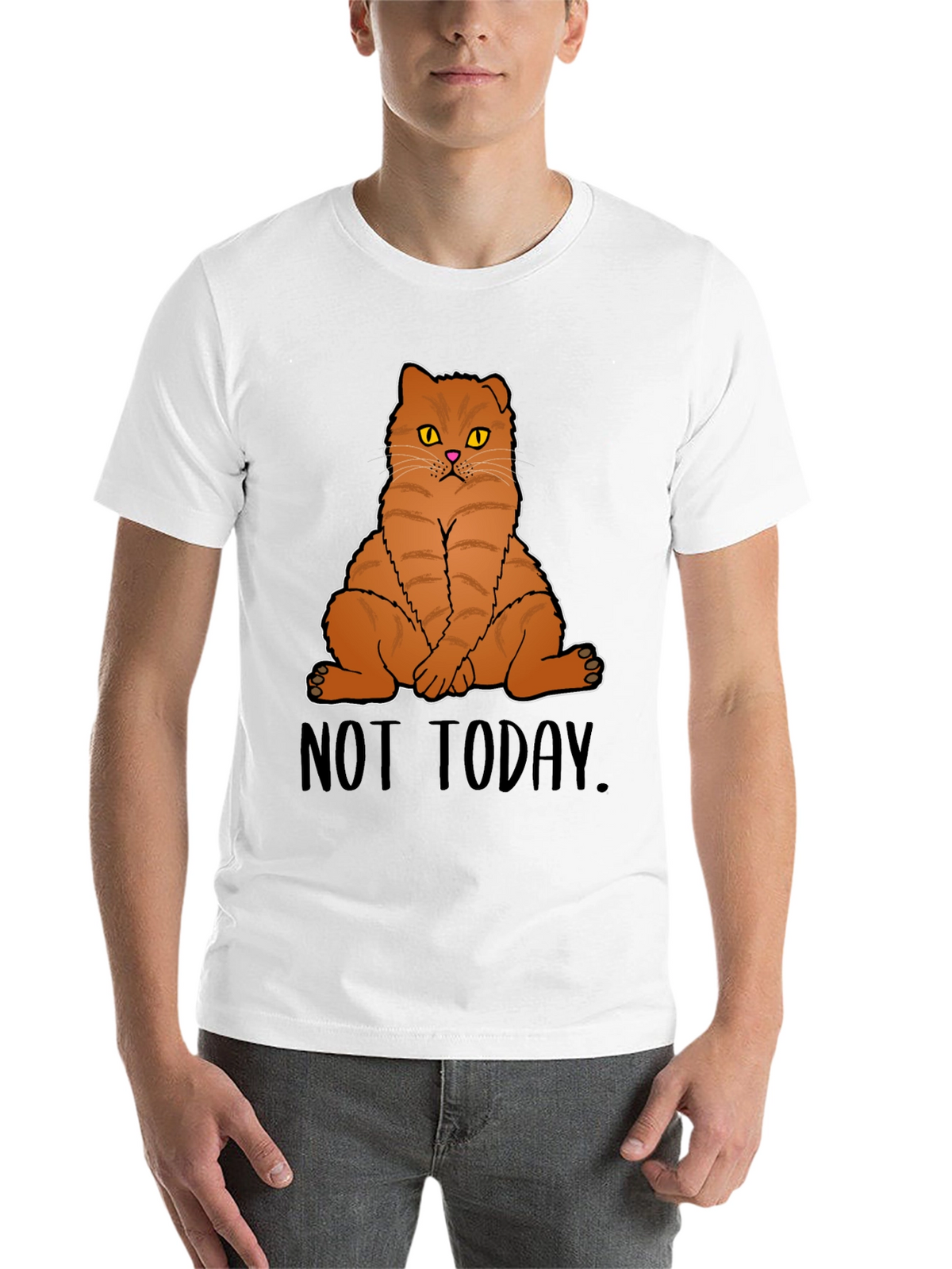 Not Today Cat Graphic T-Shirt