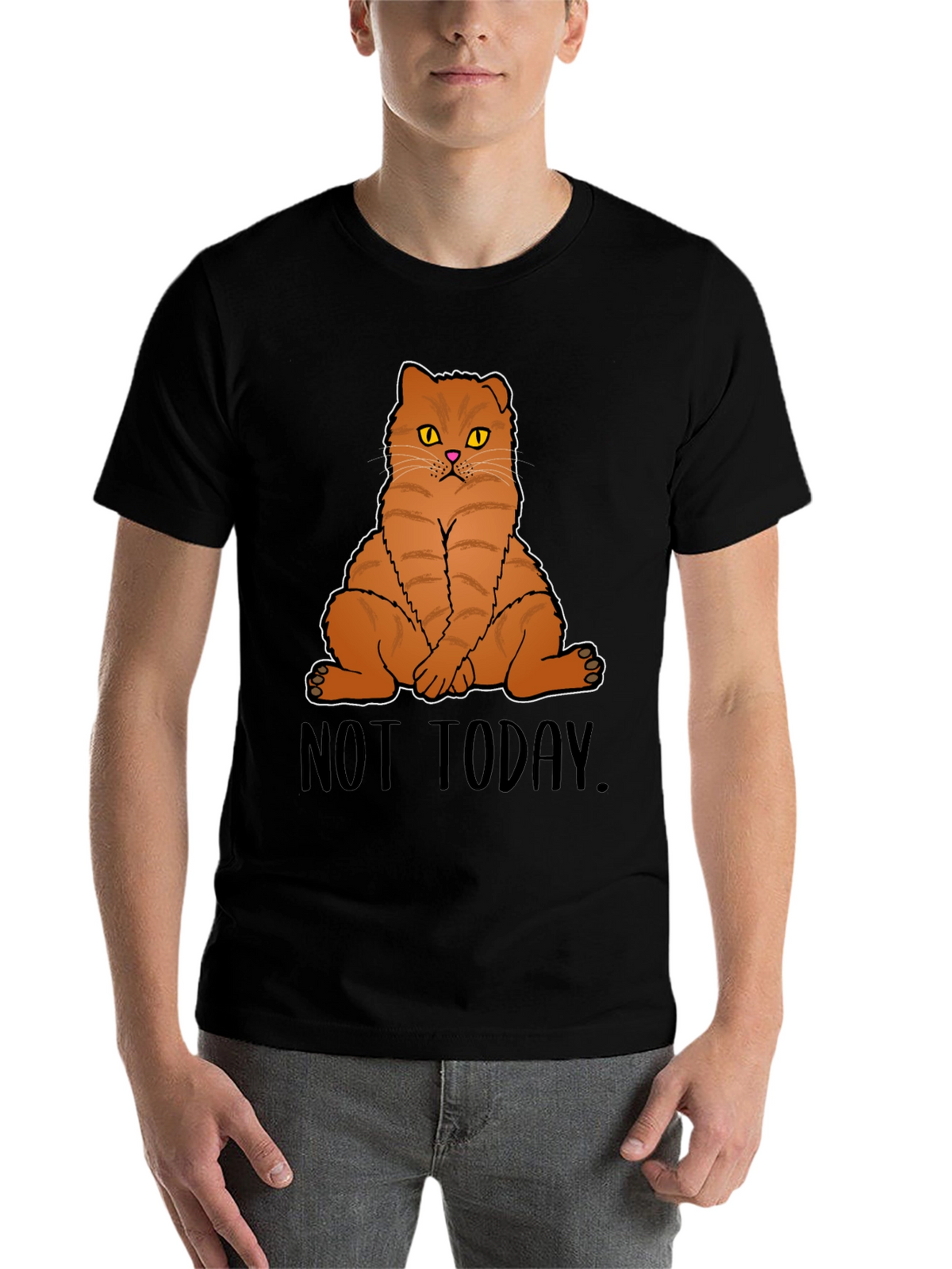 Not Today Cat Graphic T-Shirt