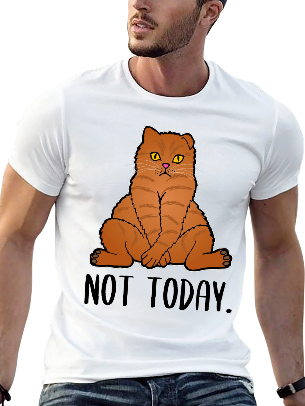 Not Today Cat Graphic T-Shirt