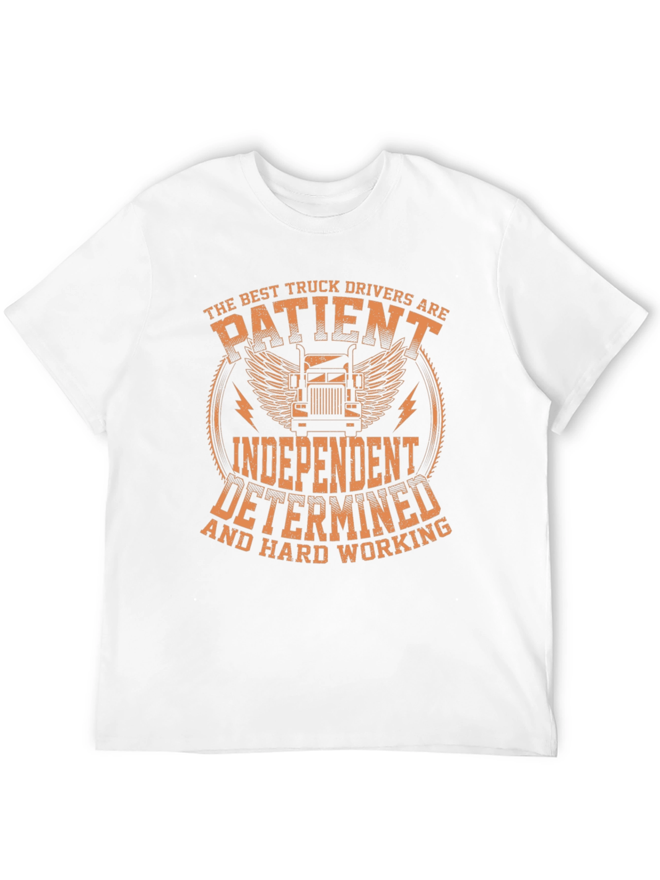 Truck Driver Black T-Shirt: Patient Independent Determined