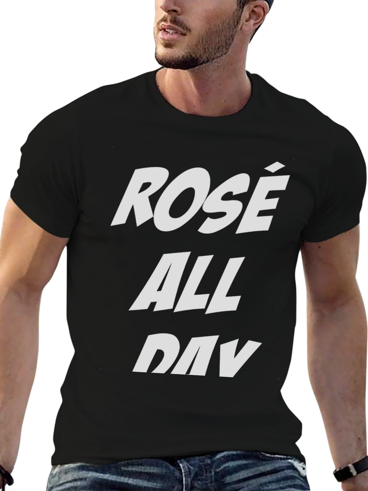 Rosé All Day Black Graphic Tee