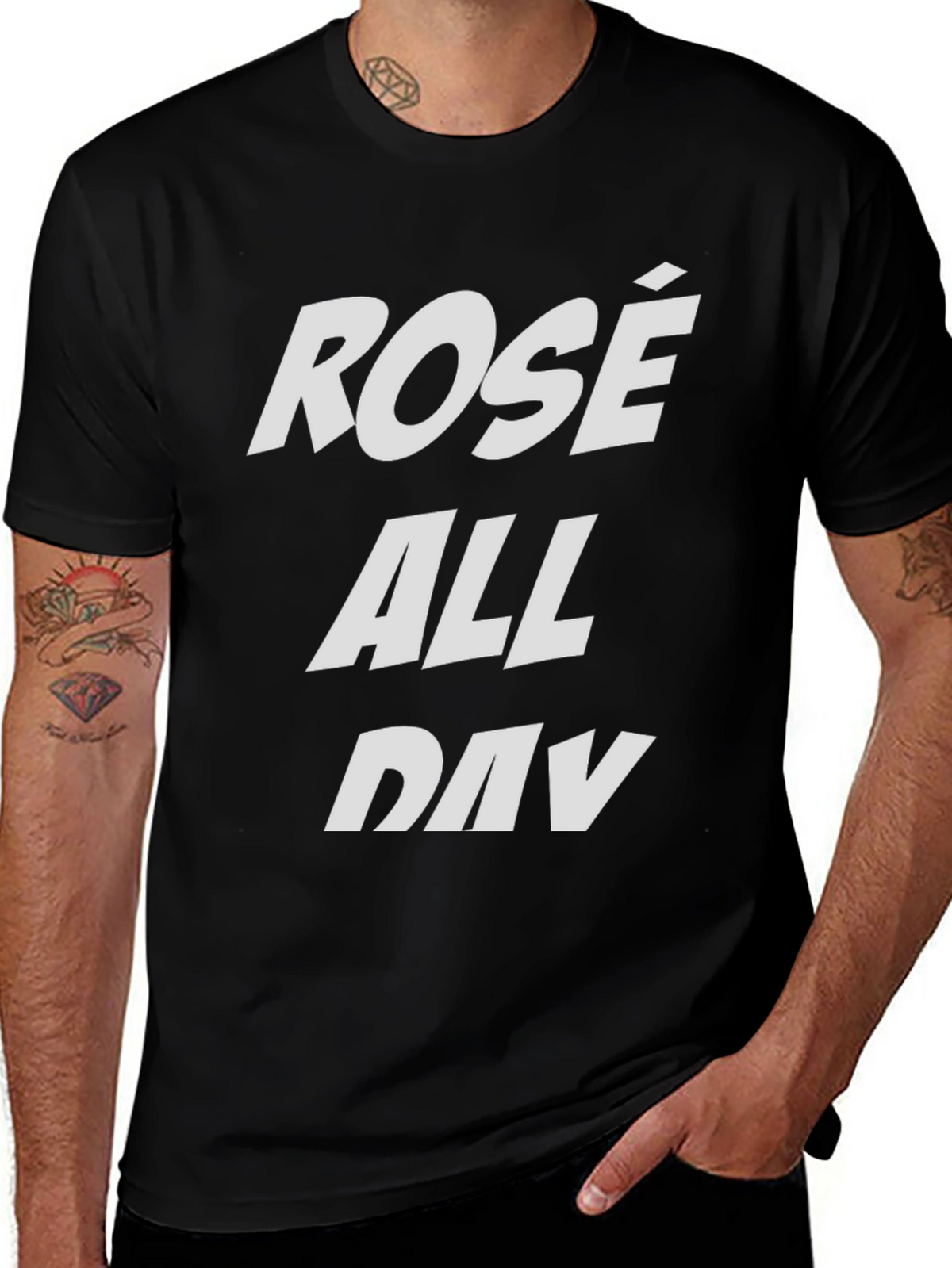 Rosé All Day Black Graphic Tee