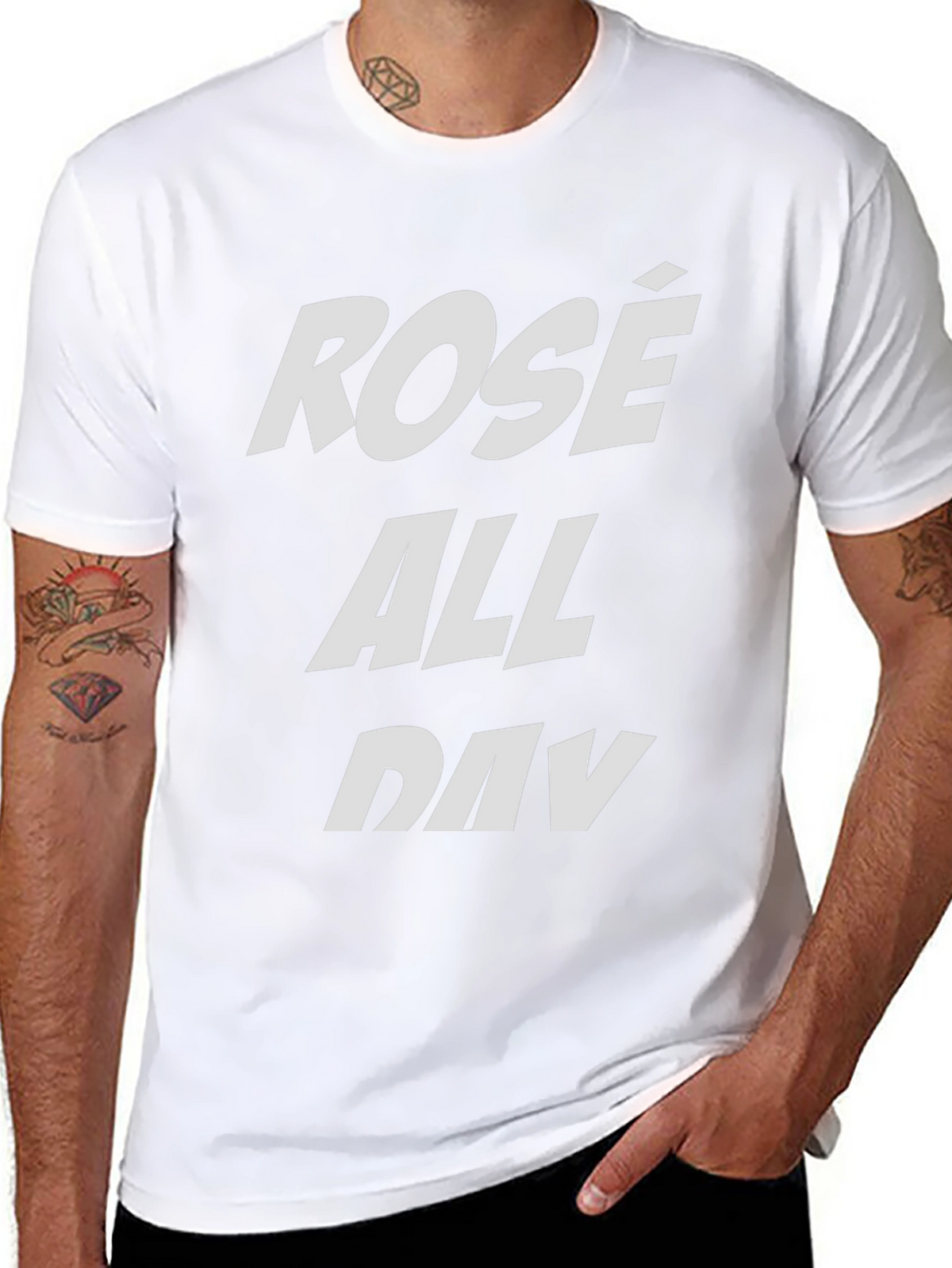 Rosé All Day Black Graphic Tee