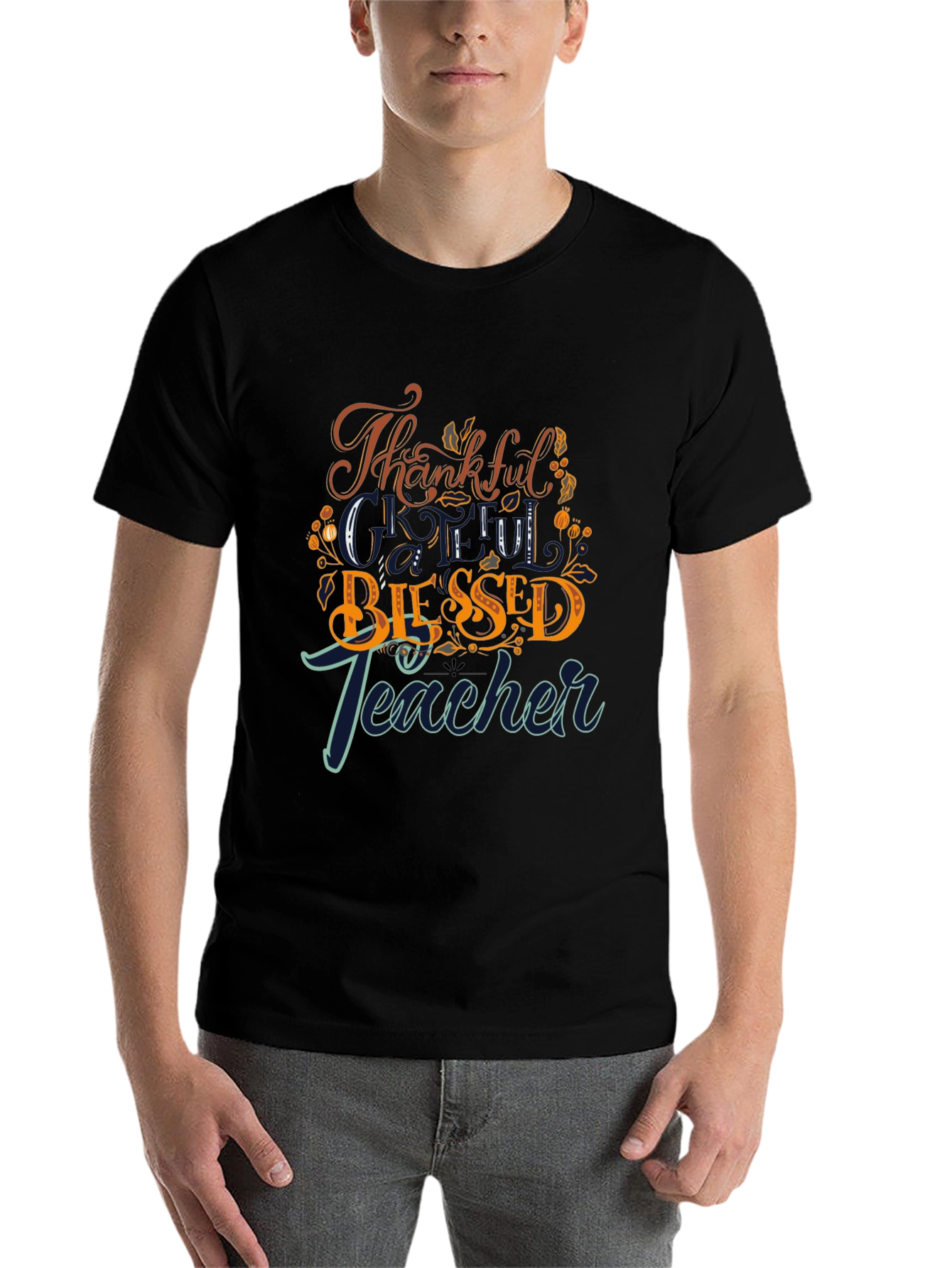 Thankful Blessed Teacher Graphic Tee