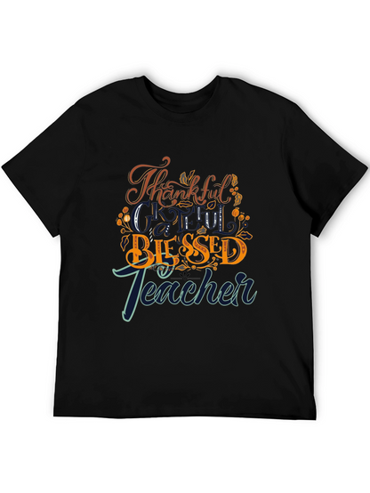 Thankful Blessed Teacher Graphic Tee