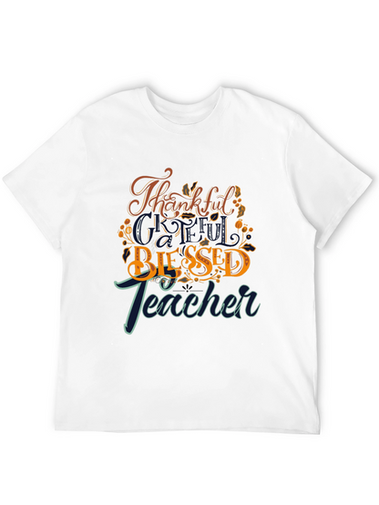 Thankful Blessed Teacher Graphic Tee