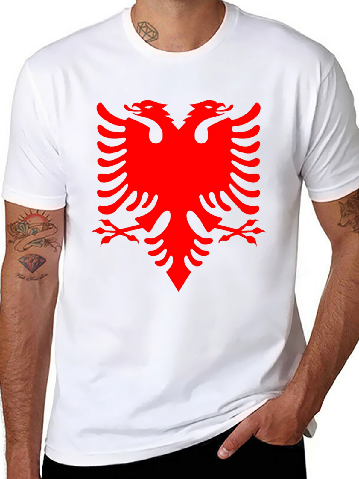Albanian Eagle Graphic Tee - Black