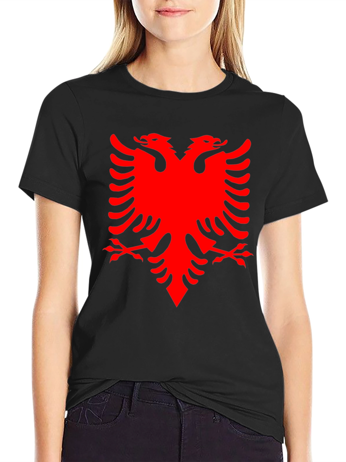 Albanian Eagle Graphic Tee - Black