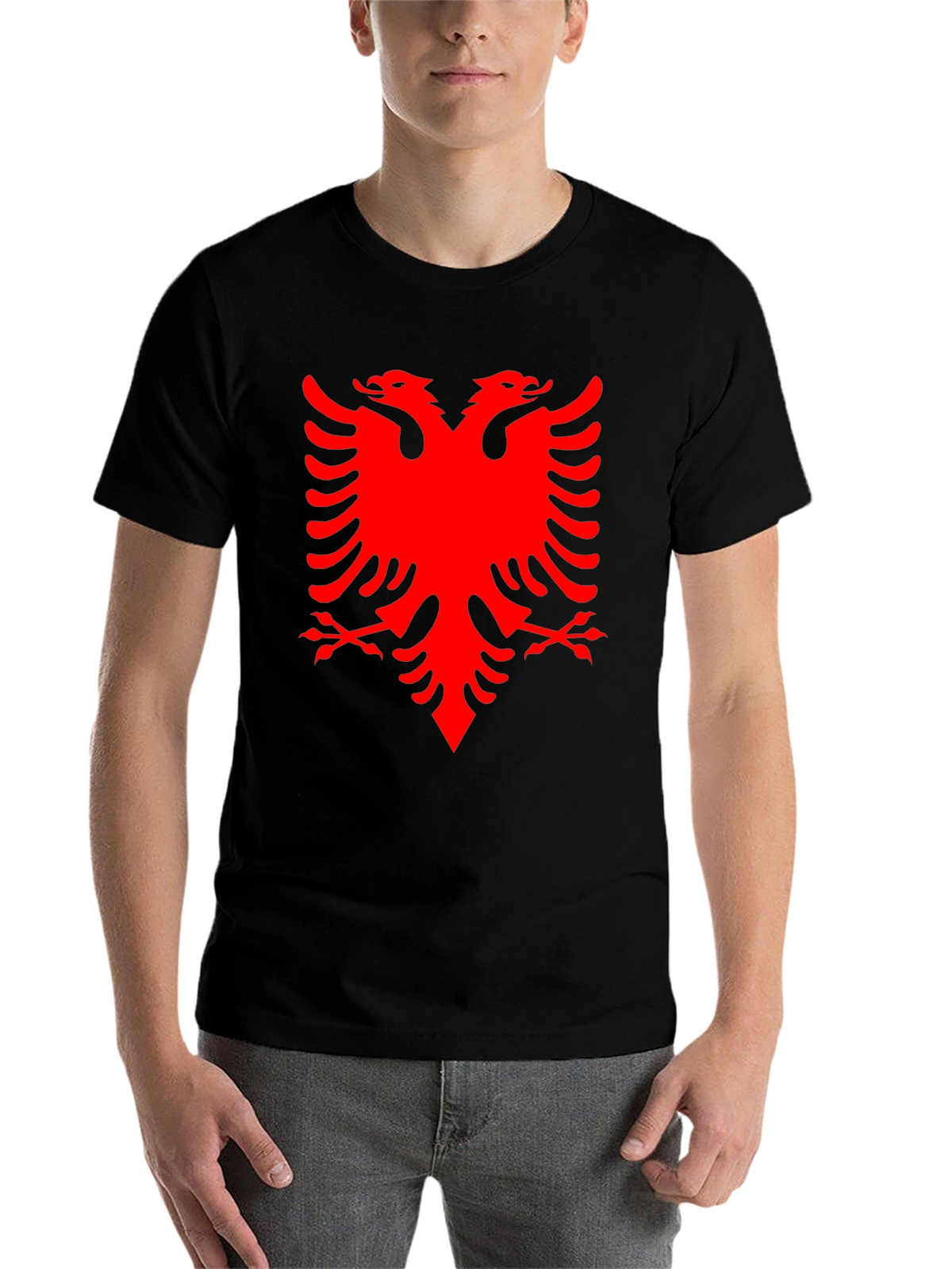 Albanian Eagle Graphic Tee - Black