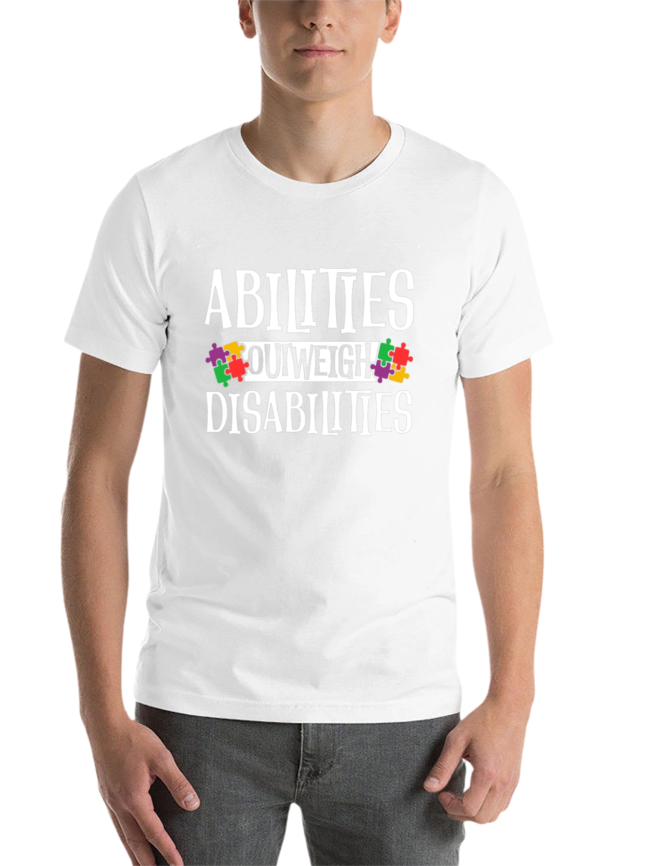 Abilities Outweigh Disabilities Awareness T-Shirt