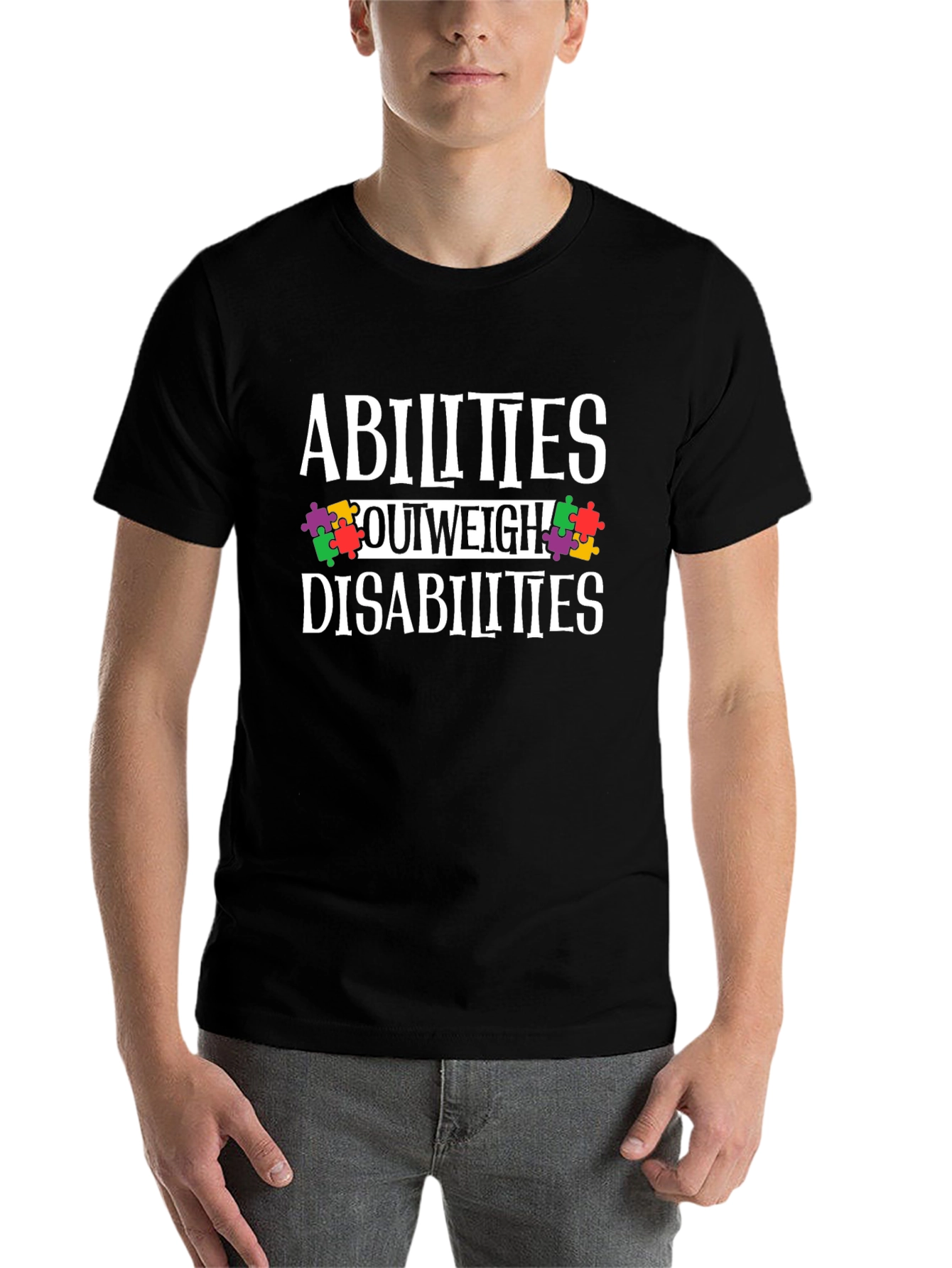 Abilities Outweigh Disabilities Awareness T-Shirt