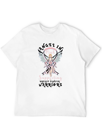 Breast Cancer Awareness Angel In Pink T-Shirt