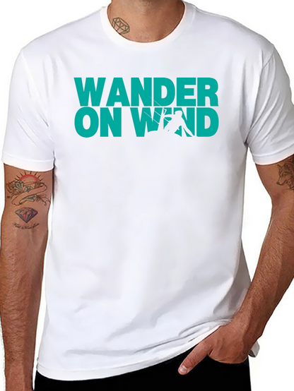 Wander On Wind Black Graphic T-Shirt
