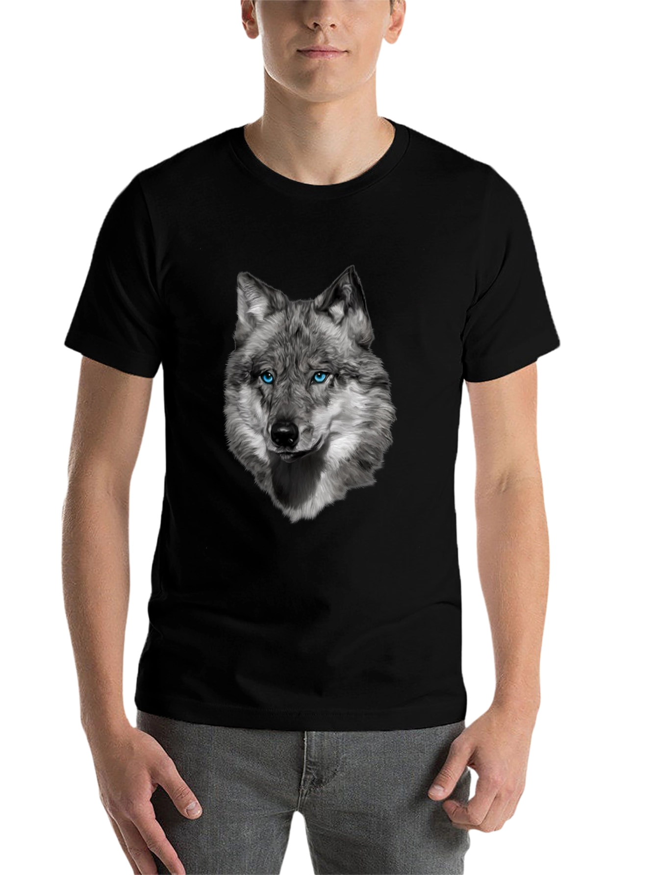Wolf Graphic Tee - Cool Animal Print Shirt