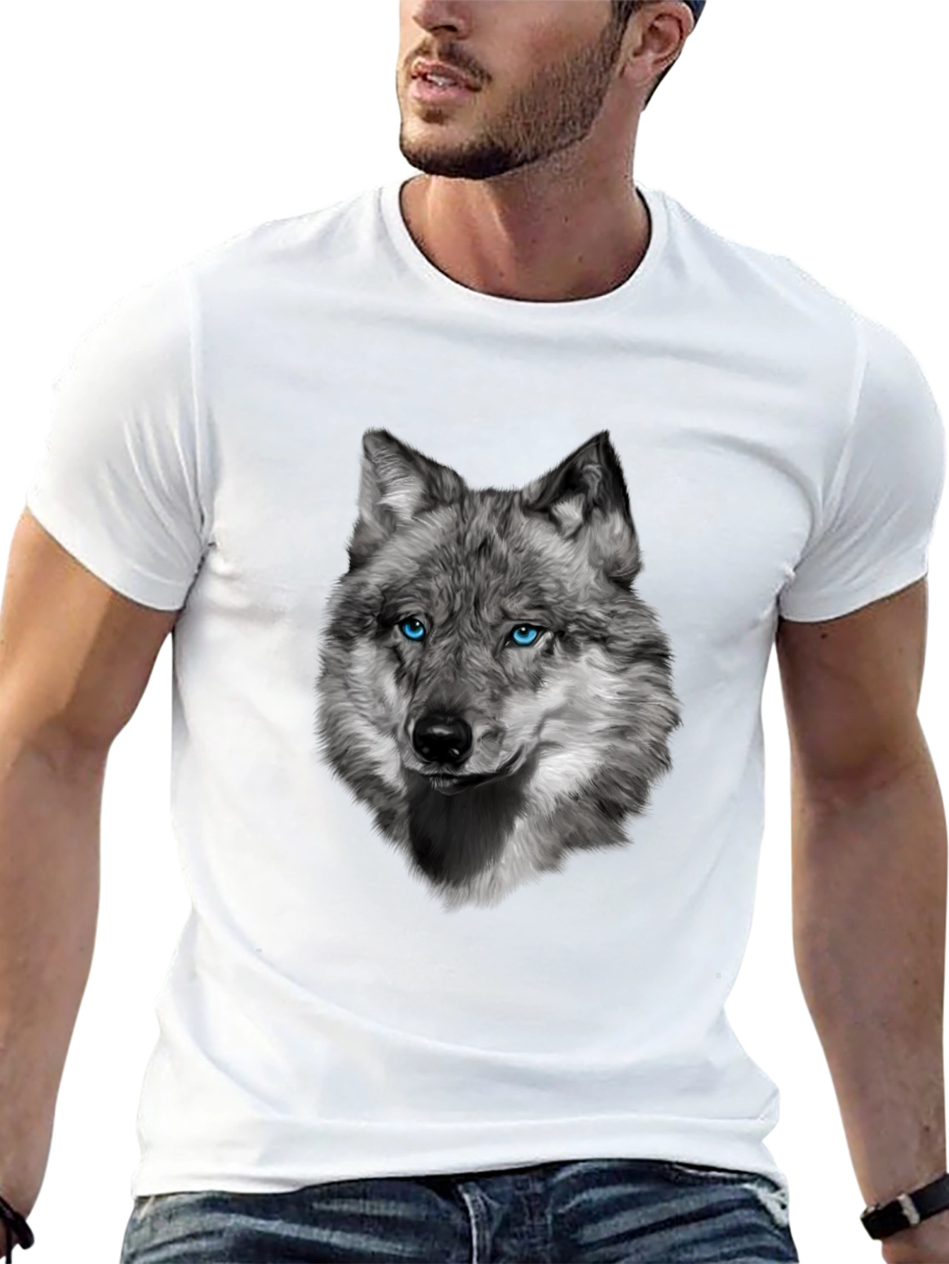 Wolf Graphic Tee - Cool Animal Print Shirt