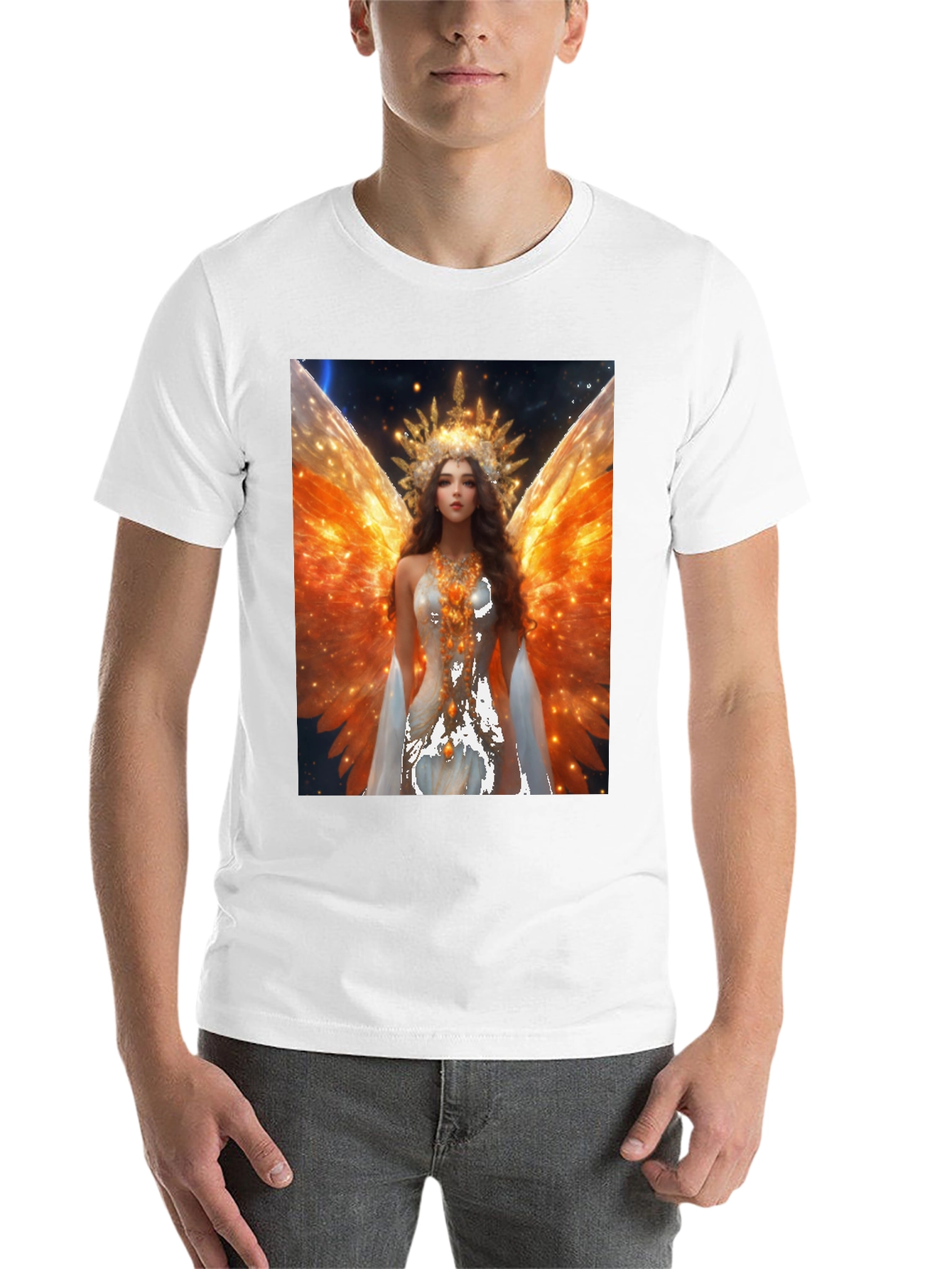 Angel Wings Graphic T-Shirt - Celestial Art Tee