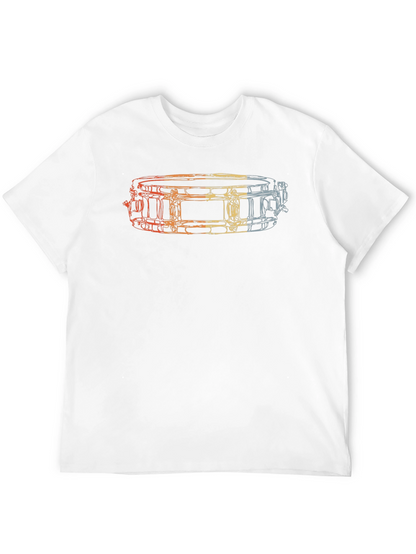 Drummer Snare Drum Graphic Tee - Black
