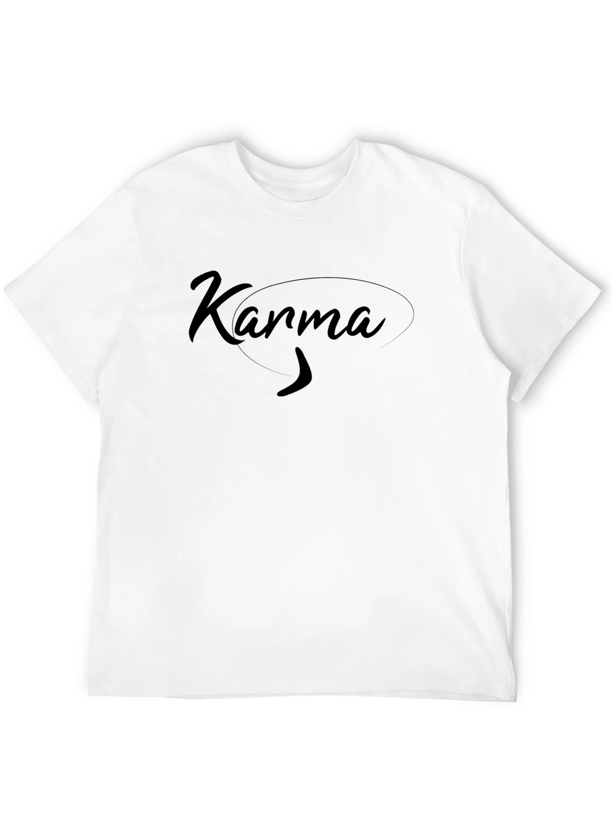 Karma Graphic Tee - Black Cotton T-Shirt