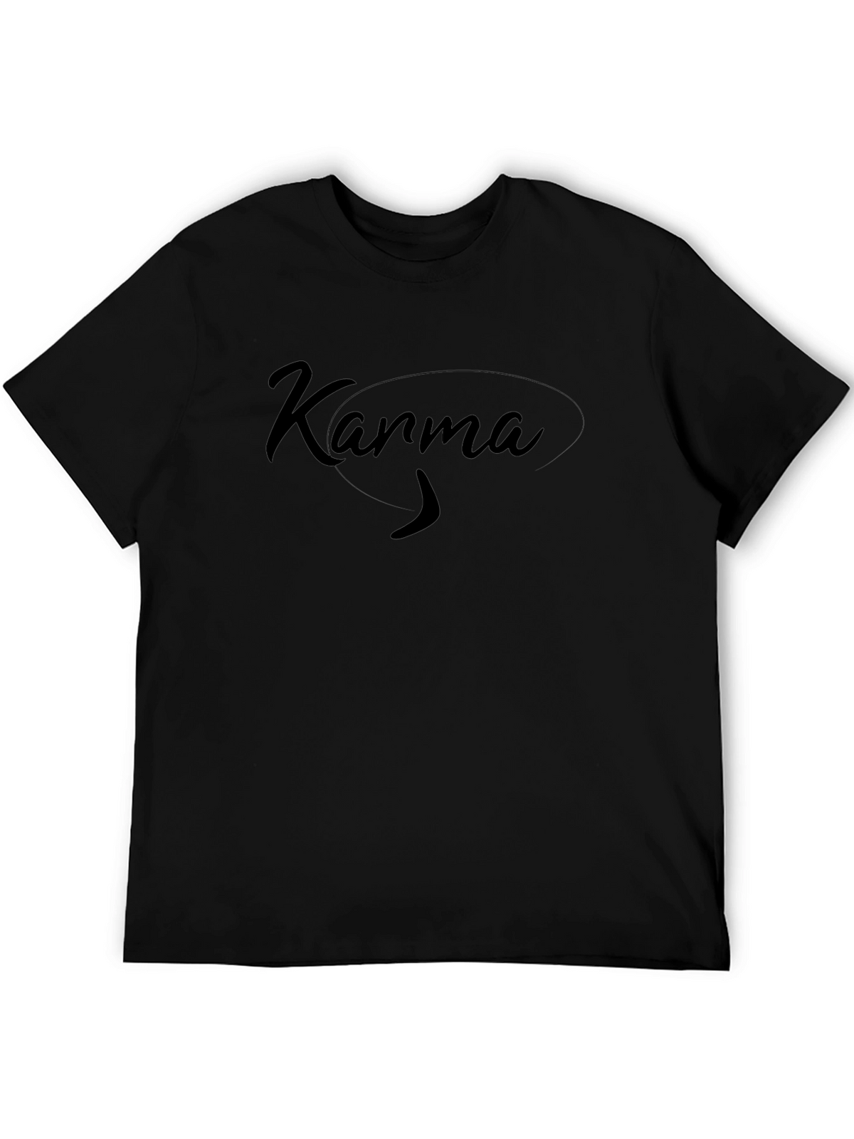 Karma Graphic Tee - Black Cotton T-Shirt