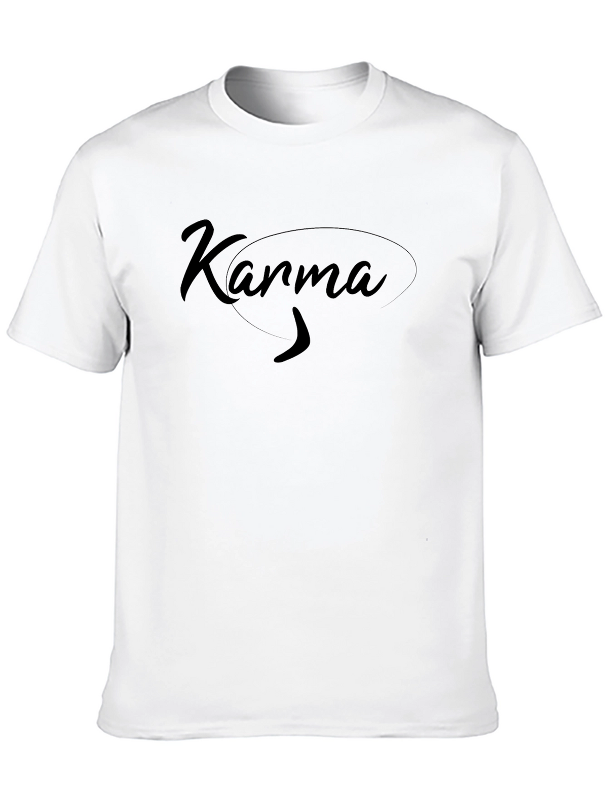 Karma Graphic Tee - Black Cotton T-Shirt