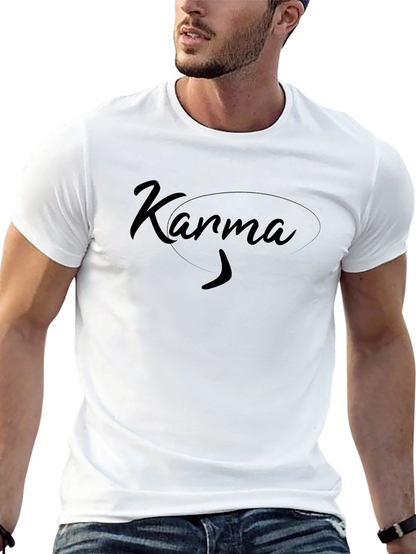 Karma Graphic Tee - Black Cotton T-Shirt