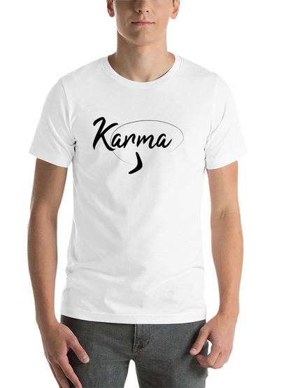 Karma Graphic Tee - Black Cotton T-Shirt