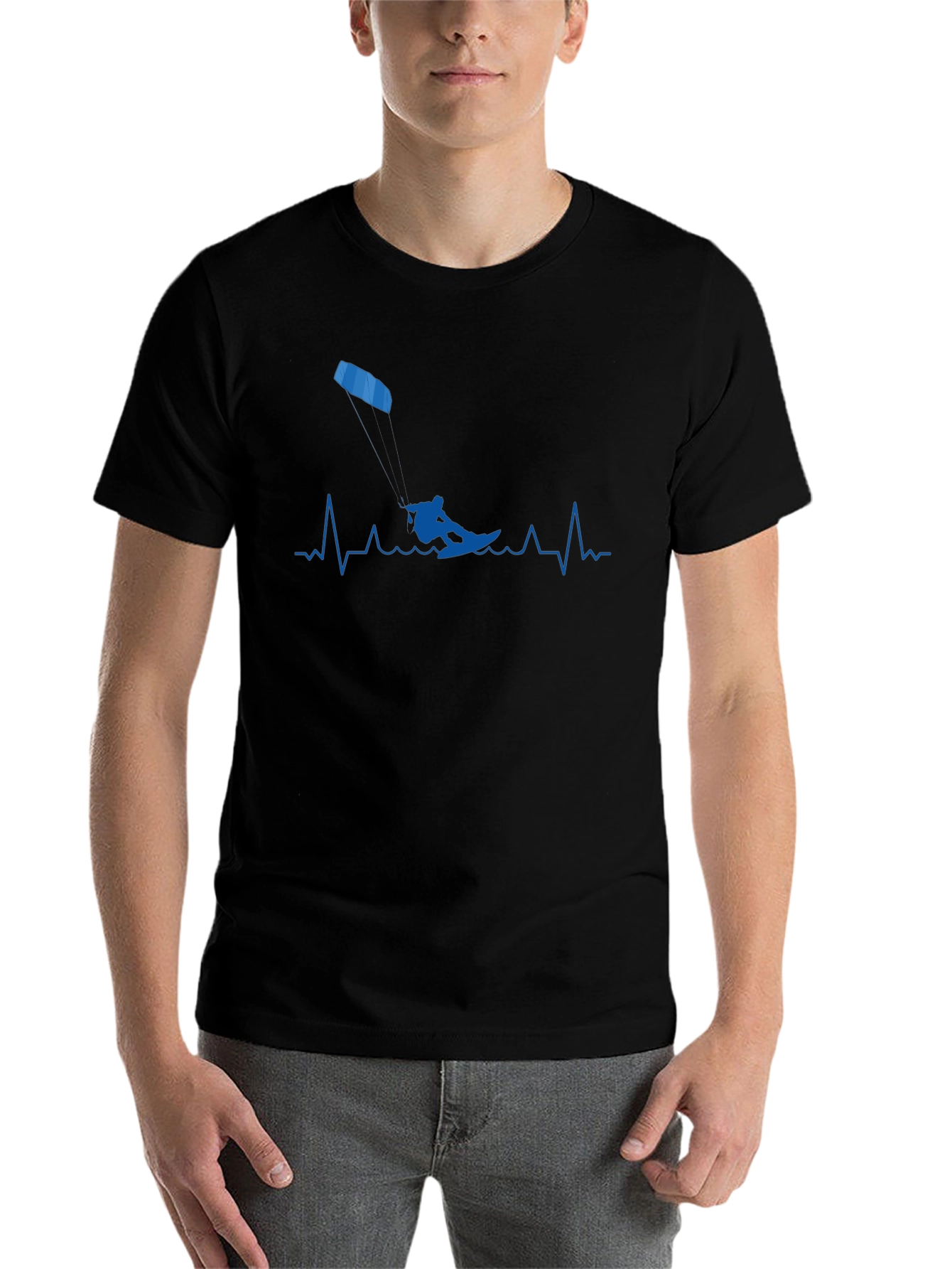 Kitesurfing Heartbeat T-Shirt - Passion on Display