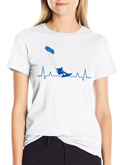 Kitesurfing Heartbeat T-Shirt - Passion on Display